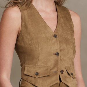 Banana Republic Vegan Suede Vest - Brand New - Size 6